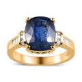 Doorbuster Kashmir Kyanite and Moissanite Ring in Vermeil Yellow Gold Over Sterling Silver 5.00 ctw - Sticky add to cart bar