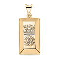 Luxoro 10K Yellow Gold Holy Bible Cross Bar Pendant without Chain 1.65 Grams - Sticky add to cart bar