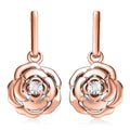 Karis Diamond Floral Earrings in 18K RG Plated - Sticky add to cart bar