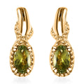 Premium Natural Calabar Green Tourmaline Earrings in Vermeil Yellow Gold Over Sterling Silver 0.50 ctw, Tourmaline Jewelry, Birthday Gift For Her - Sticky add to cart bar