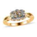 Narsipatnam Alexandrite and White Zircon Ring in Vermeil Yellow Gold Over Sterling Silver 0.80 ctw - Sticky add to cart bar
