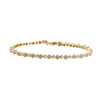 Diamond Accent Bracelet in Goldtone (7.25 In) 0.05 ctw