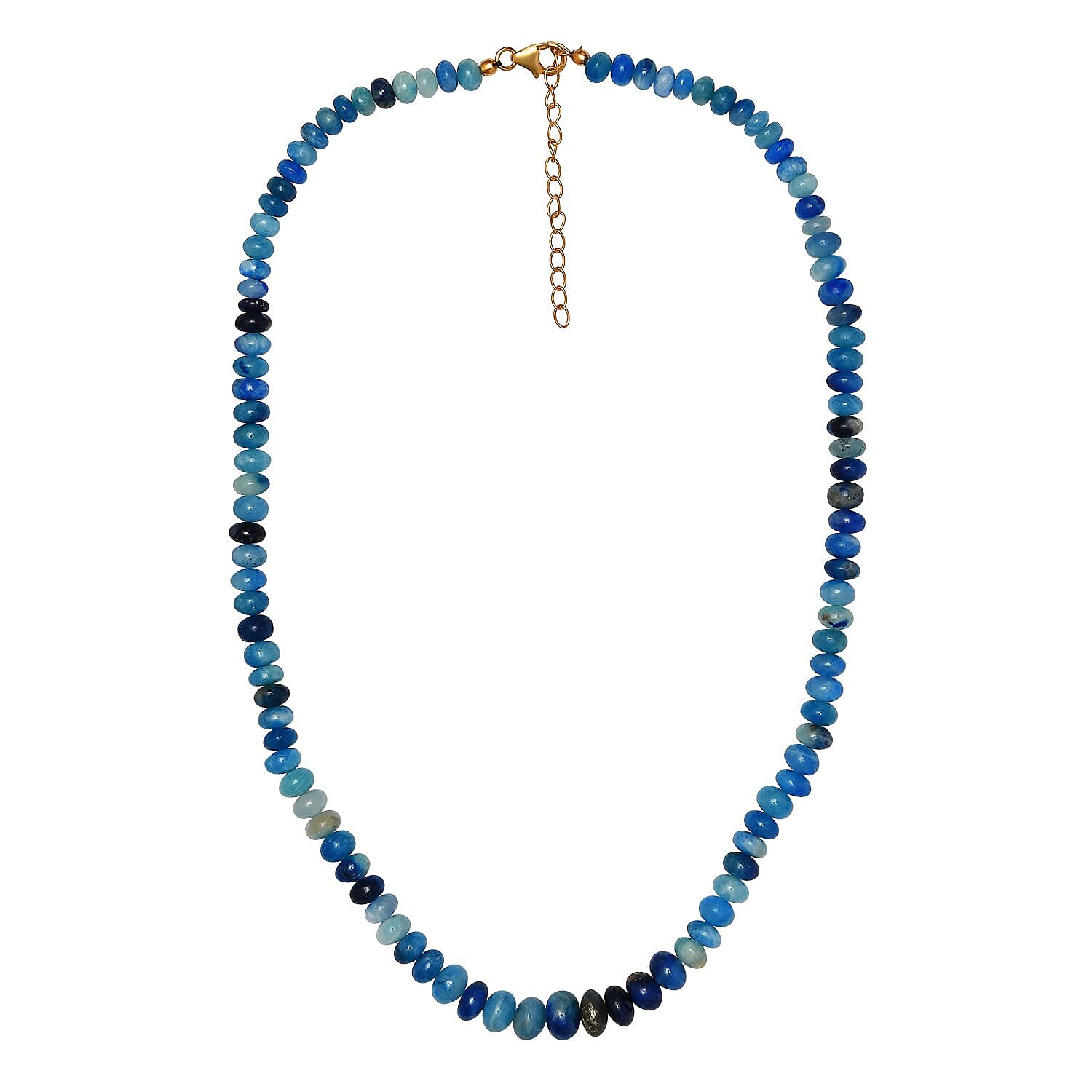 Prussanite Beaded Necklace 18-20 Inches in Vermeil Yellow Gold Over Sterling Silver 150.00 ctw