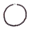 Brown Snowflake Jasper 10mm Beaded Necklace 18 Inches in Sterling Silver 300.00 ctw - Sticky add to cart bar