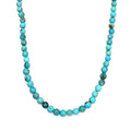 Turquoise Beaded Necklace 18 Inches in Platinum Over Sterling Silver 87.00 ctw - Sticky add to cart bar