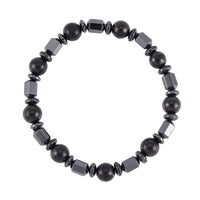 Shungite and Magnetic Hematite Stretch Bracelet 115.00 ctw
