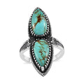 Artisan Crafted Royston Turquoise Ring in Sterling Silver (Size 10.0) 6.40 ctw - Sticky add to cart bar