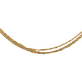 Satinata Collezione Italian 10K Yellow Gold 3 Strand Necklace 18 Inches 1.95 Grams - Sticky add to cart bar
