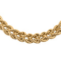 Italian 10K Yellow Gold 2 Strand Rope Necklace 18-20 Inches 9.50 Grams - Sticky add to cart bar