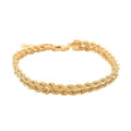 2 Strand Cuore Italian 10K Yellow Gold Rope Chain Bracelet (7.00-8.00In) 4.60 Grams - Sticky add to cart bar