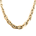 Graduate Faceted Rolo Italian 10K Yellow Gold Necklace 18-20 Inches 9.80 Grams - Sticky add to cart bar