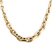 Graduate Faceted Rolo Italian 10K Yellow Gold Necklace 18-20 Inches 9.80 Grams