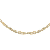Spirali Curb Italian 10K Yellow Gold Necklace 20 Inches 2.30 Grams