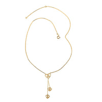 Triplet Diamond-Cut Hearts Italian 10K Yellow Gold Necklace 18-20 Inches 2.21 Grams
