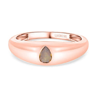 14K Rose Gold Natural Champagne Diamond (I1-I2) Ring (Size 8.0) 0.25 ctw