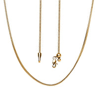22K Yellow Gold Franco Chain Necklace with Bolo Extender 20 Inches 9 Grams