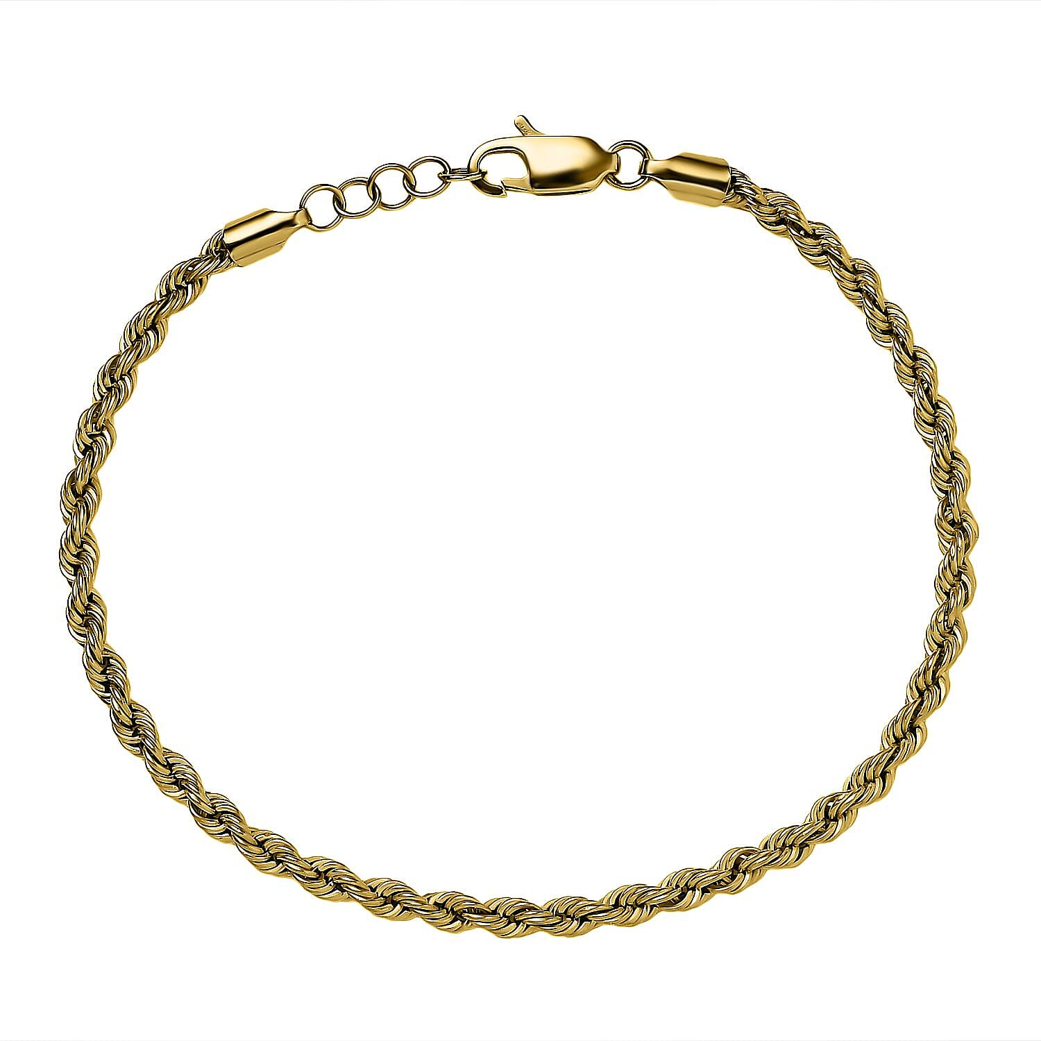 22K Yellow Gold Rope Bracelet (7.50-8.0In) 4.70 Grams