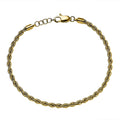 22K Yellow Gold Rope Bracelet (7.50-8.0In) 4.70 Grams - Sticky add to cart bar