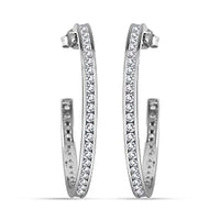 Simulated Diamond 6.17 ctw Earring in Rhodium Over Sterling Silver
