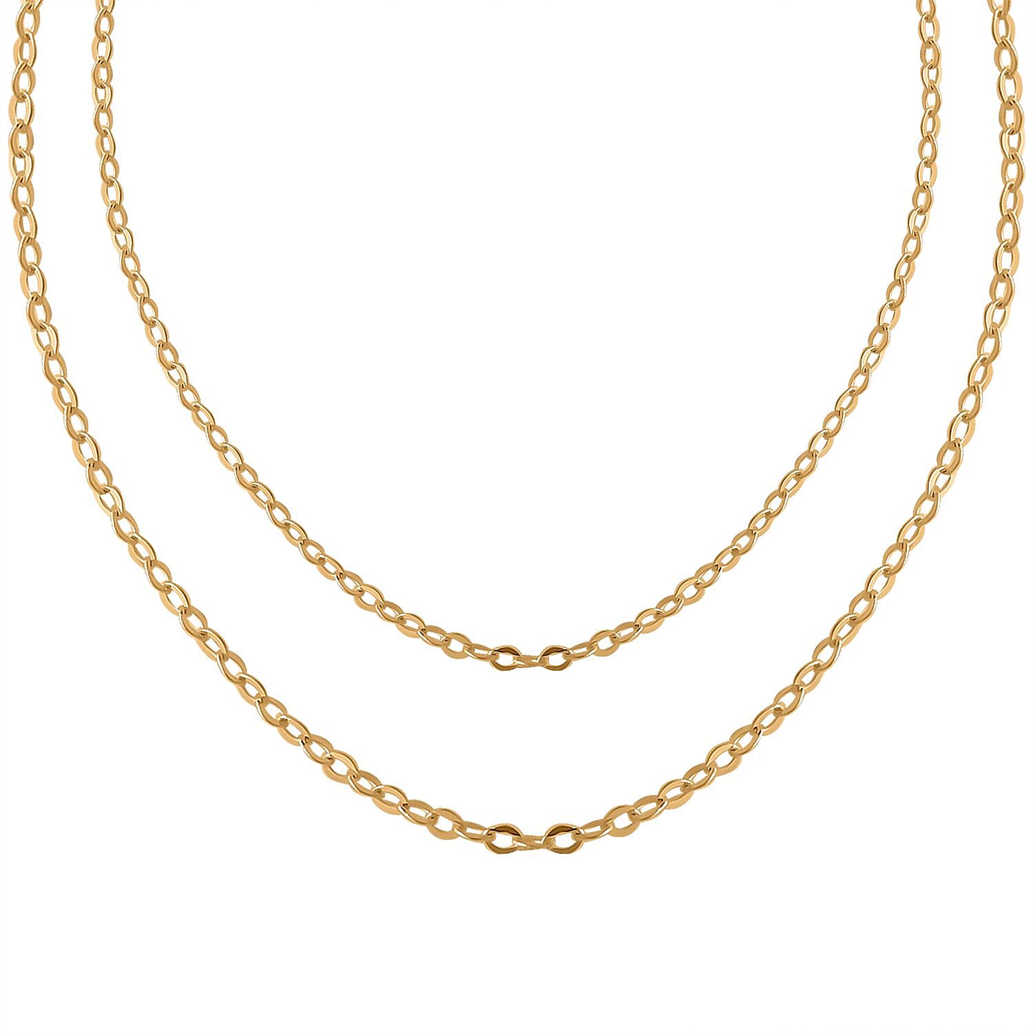 Brillo Italian 10K Yellow Gold Diamond-cut Necklace 60 Inches 2.75 Grams