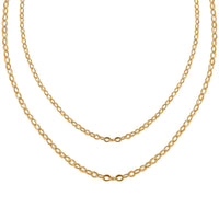 Brillo Italian 10K Yellow Gold Diamond-cut Necklace 36 Inches 1.75 Grams