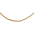 Italian 10K Yellow Gold Diamond-cut Velvet Spiga Necklace 24 Inches 1.65 Grams - Sticky add to cart bar