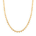 Italian 10K Yellow Gold Polished Heart Link Necklace 18 Inches 2.75 Grams - Sticky add to cart bar
