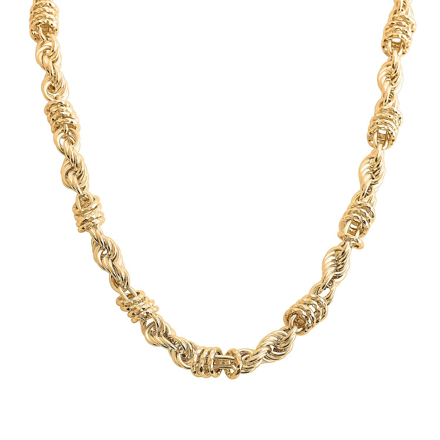 Torchon Italian 14K Yellow Gold Link Necklace (24 Inches) (12.35 g)