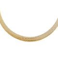 Italian 10K Yellow Gold Graduated Mesh Chain Necklace 18 Inches 9.75 Grams - Sticky add to cart bar
