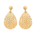 Italian 10K Yellow Gold Diamond-cut Drop Earrings (1.2 g) - Sticky add to cart bar