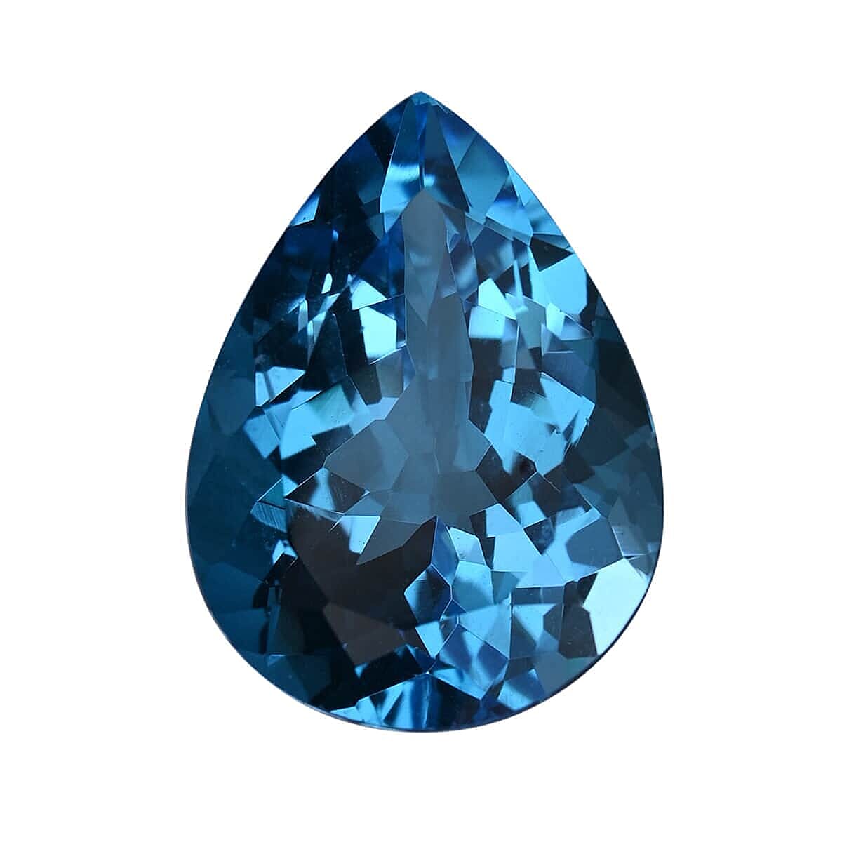 AAAA Swiss Blue Topaz (Pear 16x12 mm) 8.00 ctw Loose Gemstone