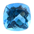 AAAA Swiss Blue Topaz (Cush 12x12 mm) 8.00 ctw Loose gemstone - Sticky add to cart bar