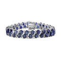 Doorbuster Niassa Ruby (FF), White Zircon Bracelet in Platinum Over Sterling Silver (6.50 In) 32.90 ctw - Sticky add to cart bar