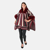 Burgundy Striped Print