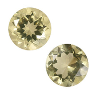 Lemon Quartz Set of 2 (Rnd 10 mm) 5.76 ctw