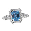 AAA Cambodian Blue Zircon and White Zircon Ring in Platinum Over Sterling Silver (Size 10.0) 2.40 ctw - Sticky add to cart bar