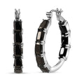 Elite Shungite 5.40 ctw Inside Out Hoop Earrings in Stainless Steel - Sticky add to cart bar