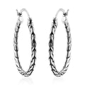Bali Legacy Sterling Silver Hoop Earrings 6.40 Grams - Sticky add to cart bar