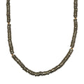 Pyrite Beaded Necklace 18-20 Inches in Vermeil Yellow Gold Over Sterling Silver 200.00 ctw - Sticky add to cart bar