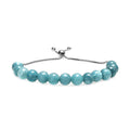 Milky Aquamarine Bolo Bracelet in Rhodium Over Sterling Silver (9.50 In) 57.00 ctw - Sticky add to cart bar