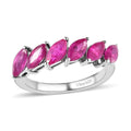 Premium Montepuez Ruby Band Ring in Platinum Over Sterling Silver (Size 10) 1.60 ctw - Sticky add to cart bar