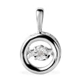 Diamond Accent Circle Pendant without Chain in Sterling Silver - Sticky add to cart bar