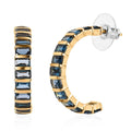 London Blue Topaz J-Hoop Earrings in Vermeil Yellow Gold Over Sterling Silver 8.85 ctw - Sticky add to cart bar