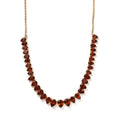 Brazilian Cherry Citrine Necklace 18 Inches in Vermeil Yellow Gold Over Sterling Silver 16.40 ctw - Sticky add to cart bar