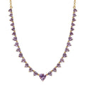 Rose De France Amethyst Necklace 18-20 Inches in Vermeil Yellow Gold Over Sterling Silver 10.35 ctw - Sticky add to cart bar