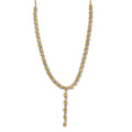 Yellow Sapphire (FF) and Moissanite Necklace 18 Inches in Vermeil Yellow Gold Over Sterling Silver 16.00 ctw - Sticky add to cart bar