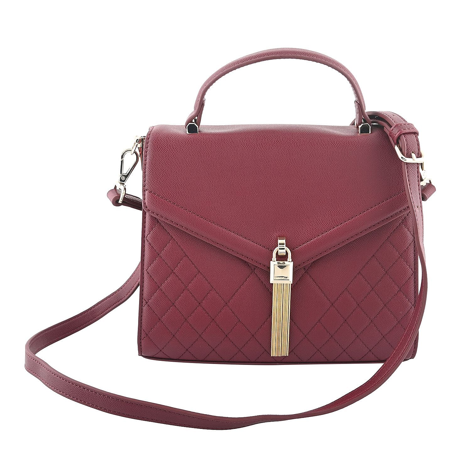 MC Black Pebbled Grain PU Envelope Shape Crossbody Bag (10"x4"x8")