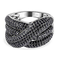 Thai Black Spinel 2.15 ctw Ring in Sterling Silver (Size 5.5)