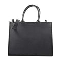 MC Saffiano Black Faux Leather Tote Bag (16"x6.5"x12") - Sticky add to cart bar