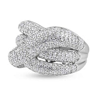 White Zircon 2.75 ctw Ring in Rhodium Over Sterling Silver (Size 8)